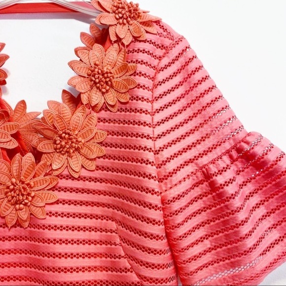 Nanette Lepore NWT Sweet Surprise V-Neck Floral Applique Shift Dress 12 - Picture 5 of 9